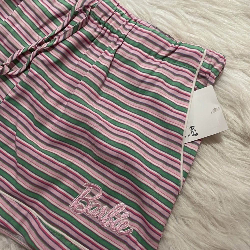 Barbie Pajama Set NEW XS Striped with Pockets 💓 - Picture 5 of 5